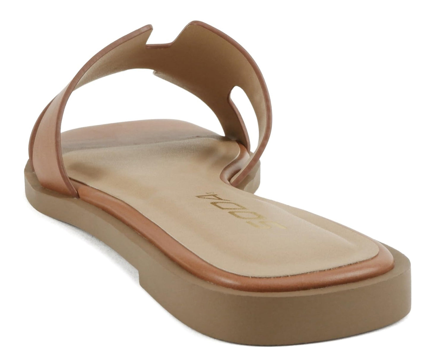 KNIT-S Slip-On Sandals in Cognac
