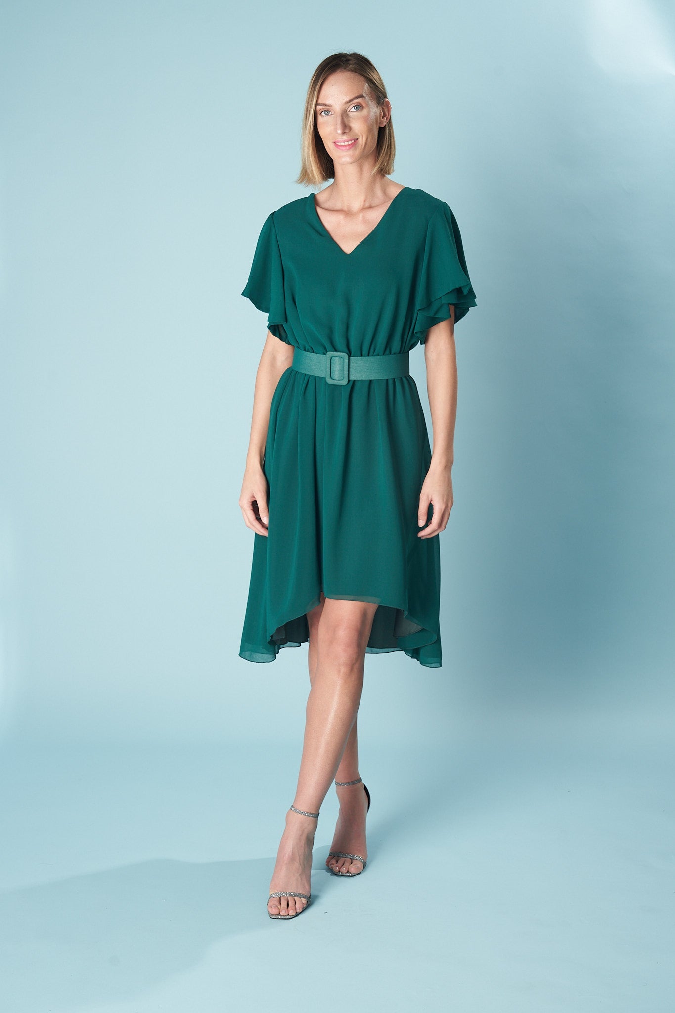 Cádiz Short Dress | Lightweight Crêpe Occasion Dress