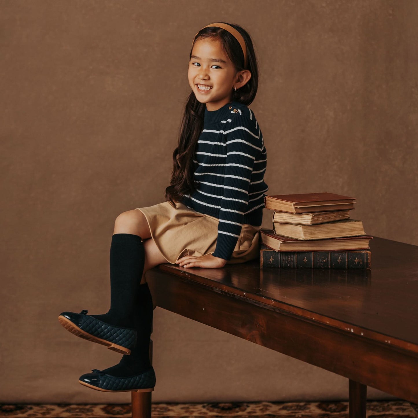 Point Waist Skirt Baby Kaki