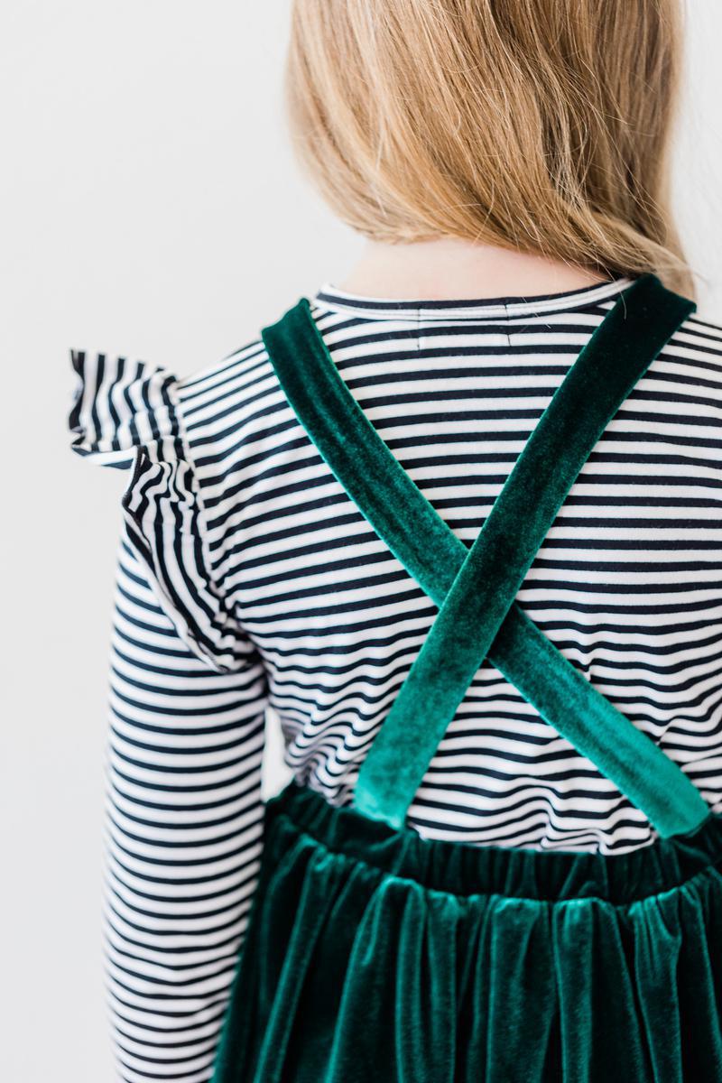 Black & White Stripe Ruffle Tee