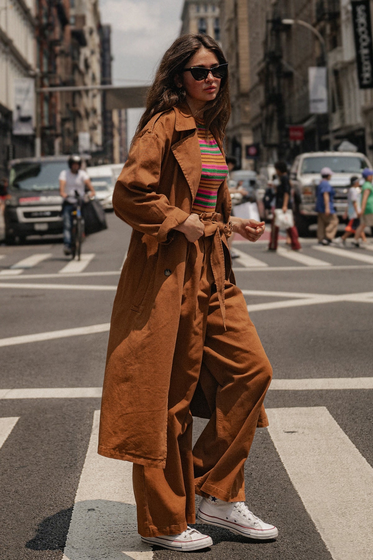 Women On The Moon Woven Trench Coat