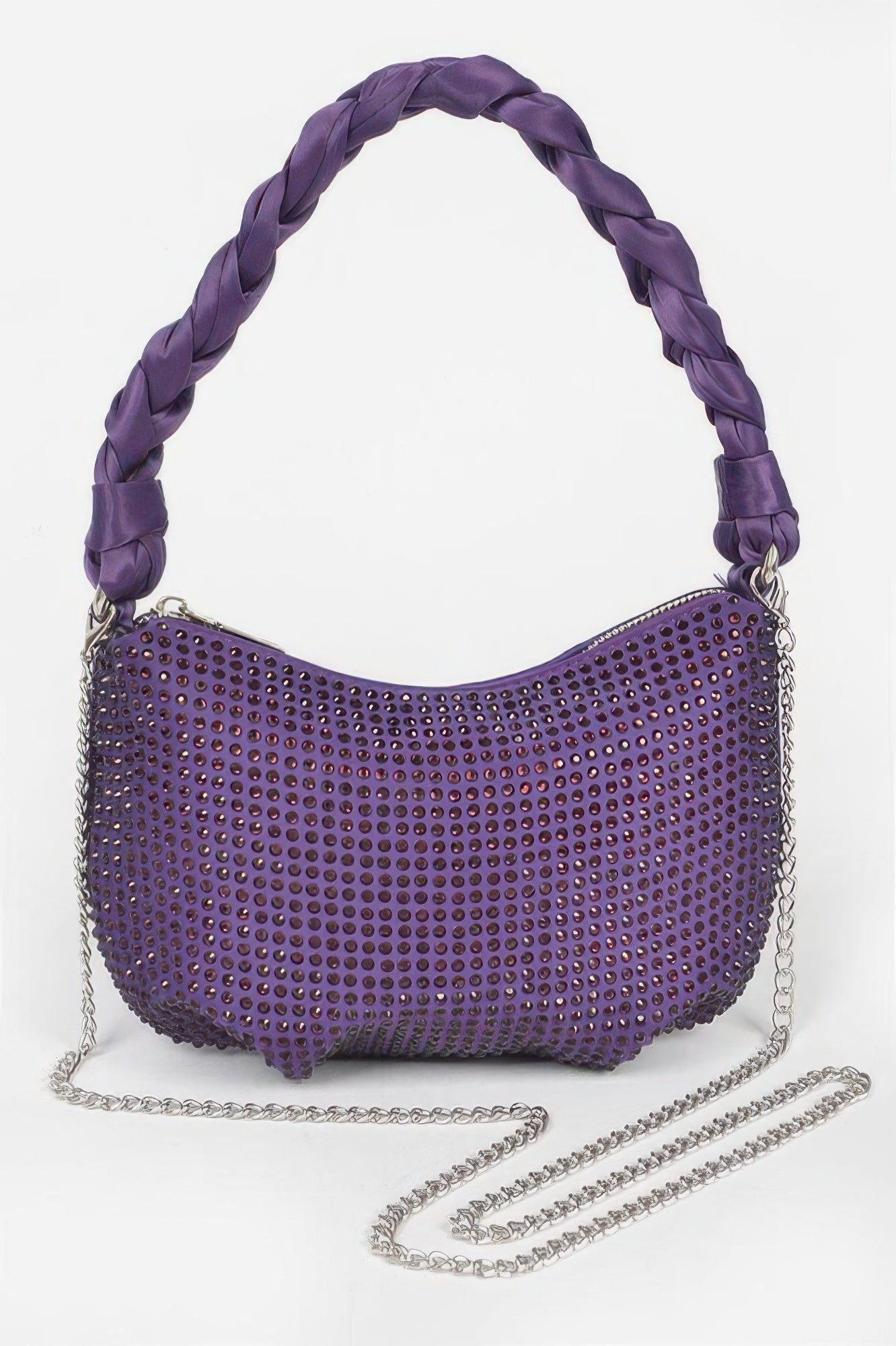CHELSEA Hot Fix Stone Twisted Hobo Bag