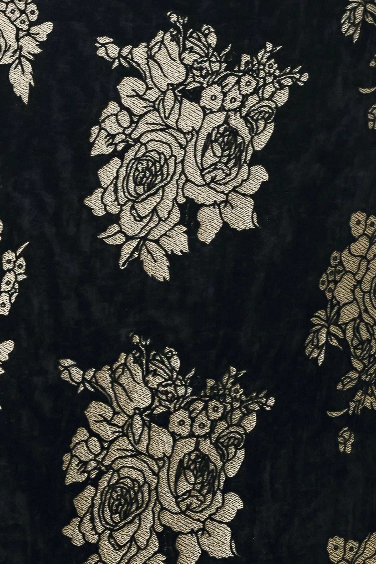 GILDED VELVET BLACK/GOLD JACQUARD MIDI SKIRT