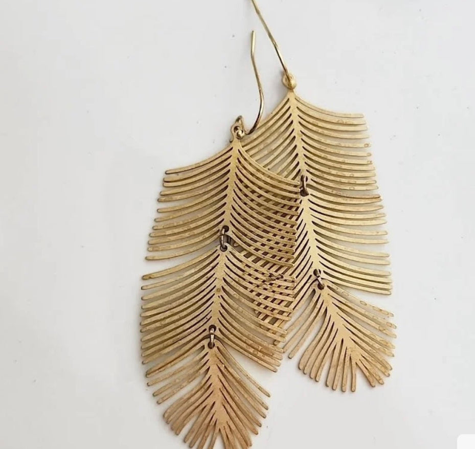 Swaying Palm Leaf Earrings