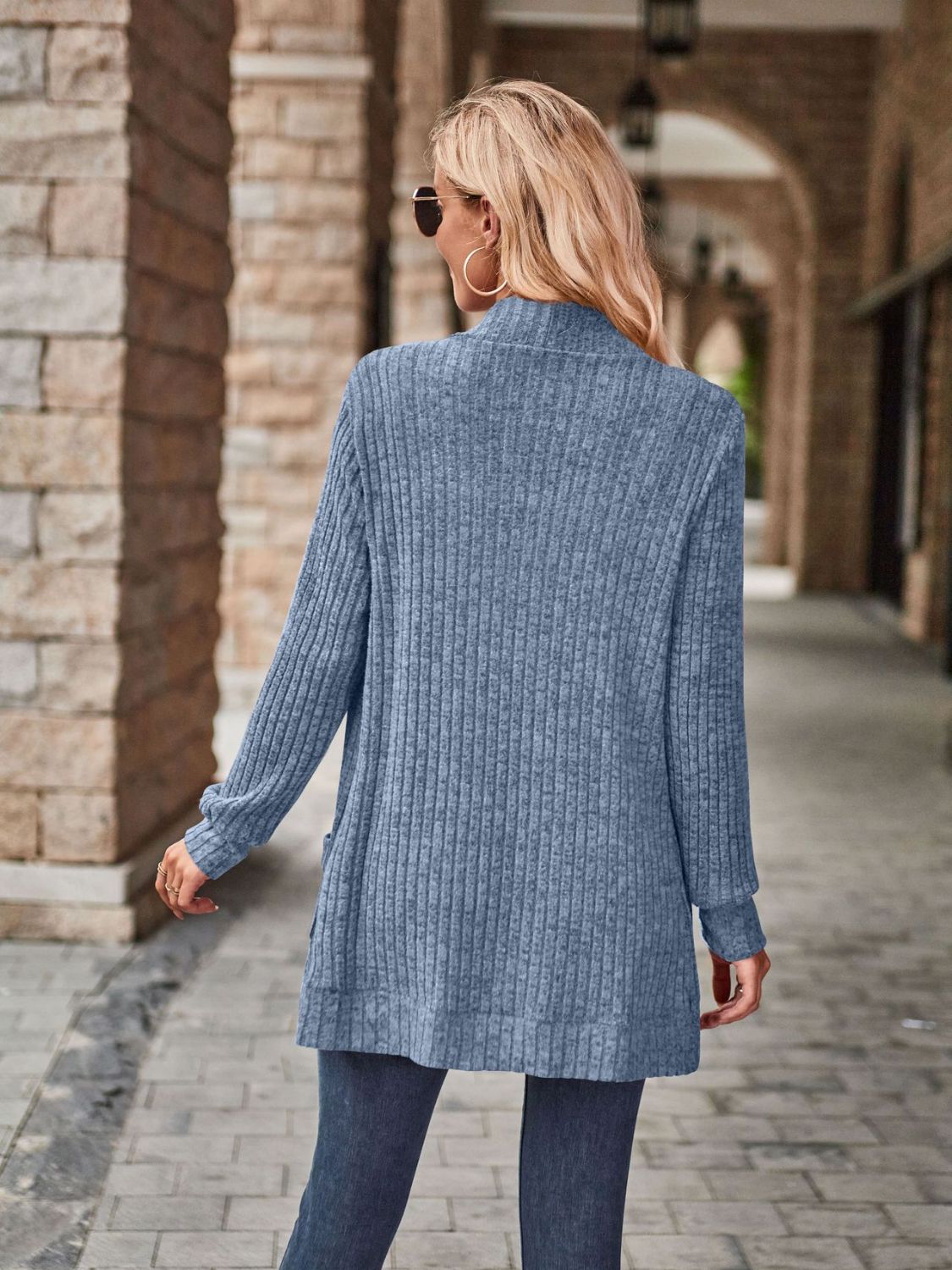 Open Front Cardigan with Pockets - Lightweight Everyday Layer