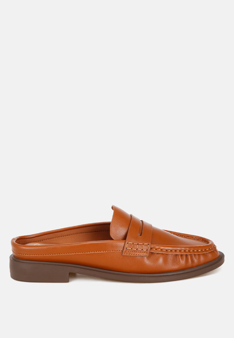 Dalmatia Stretch Fit Pleated Flat Mules