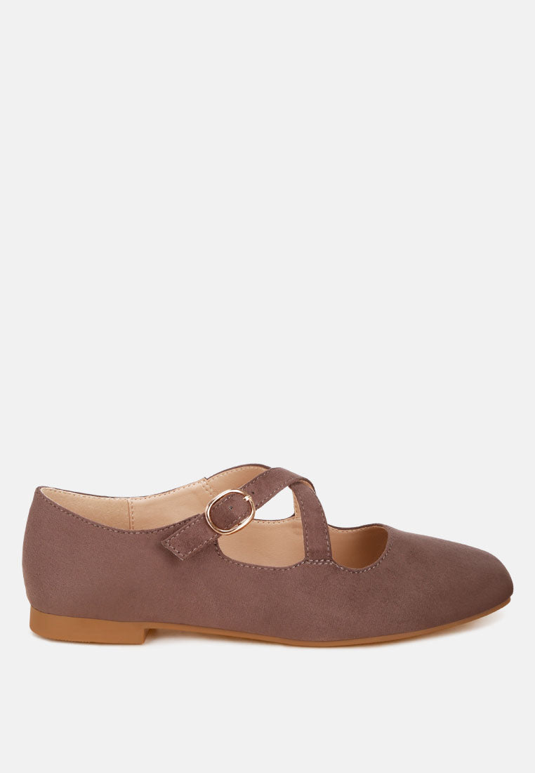 Vonily Criss Cross Straps Ballet Flats