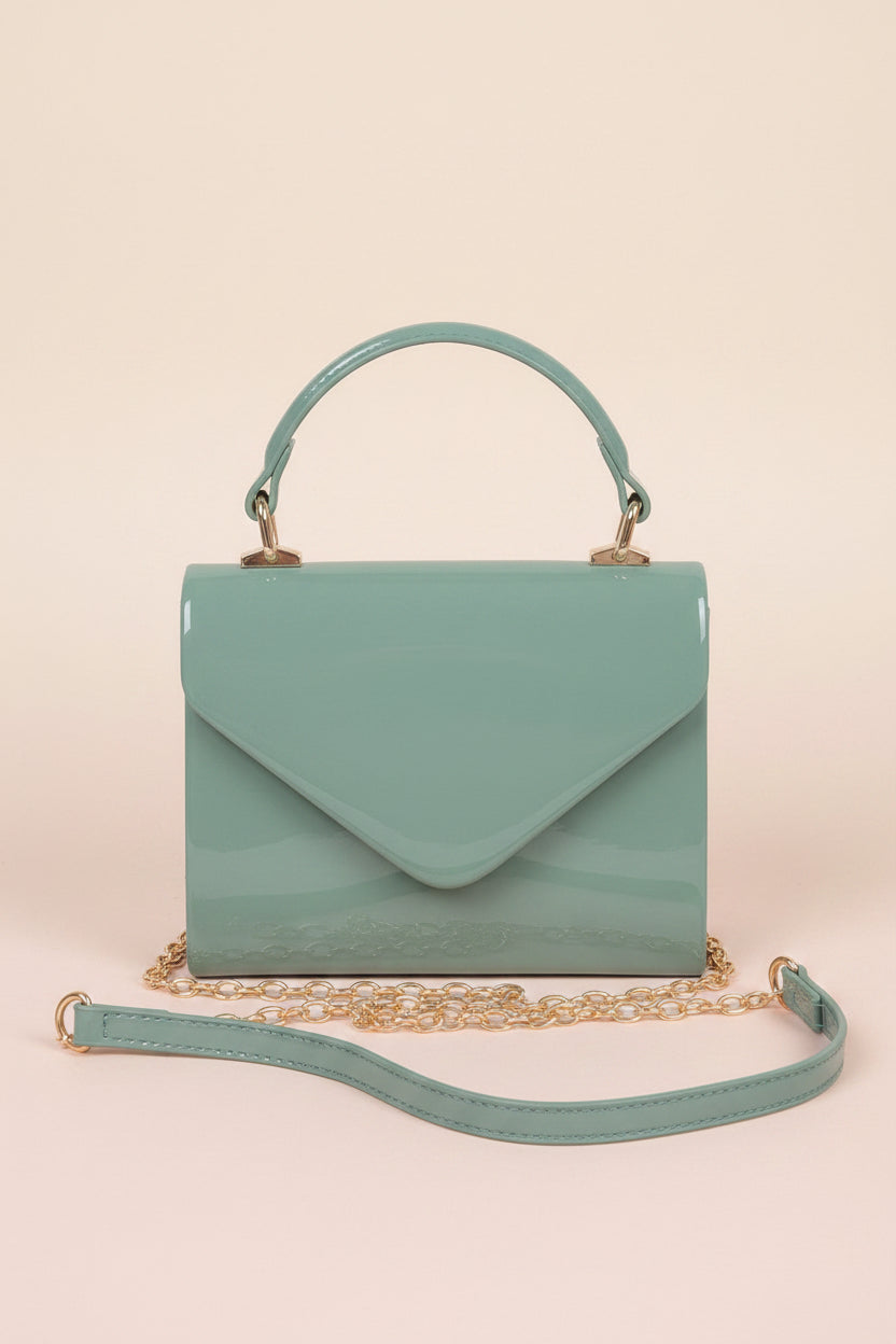 Cala Gracio Glossy Structured Clutch