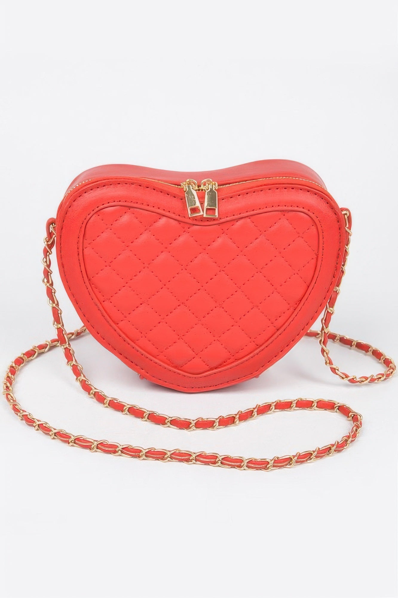 VALENTINE Quilted Heart Crossbody Bag