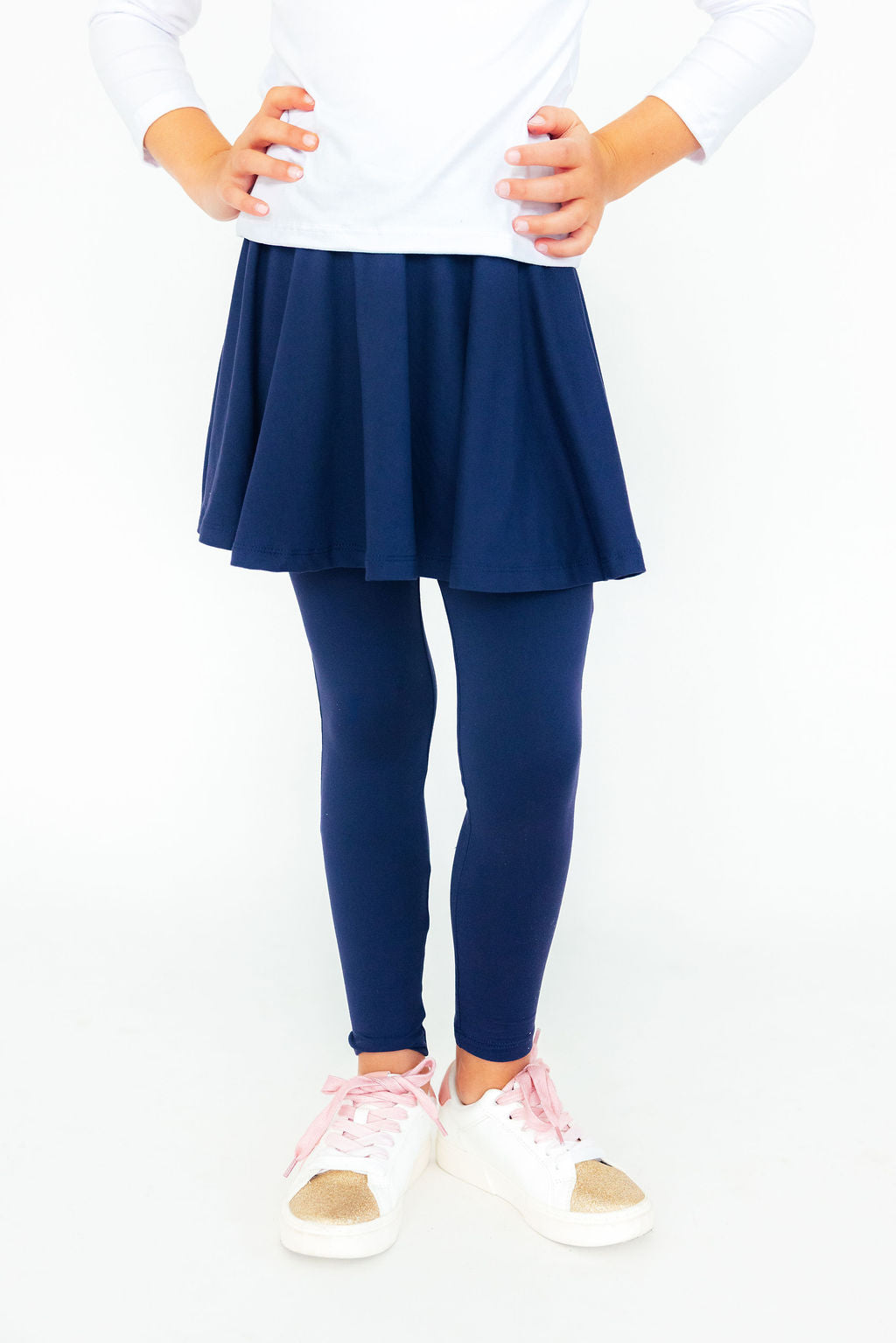 Navy Twirl Skeggings
