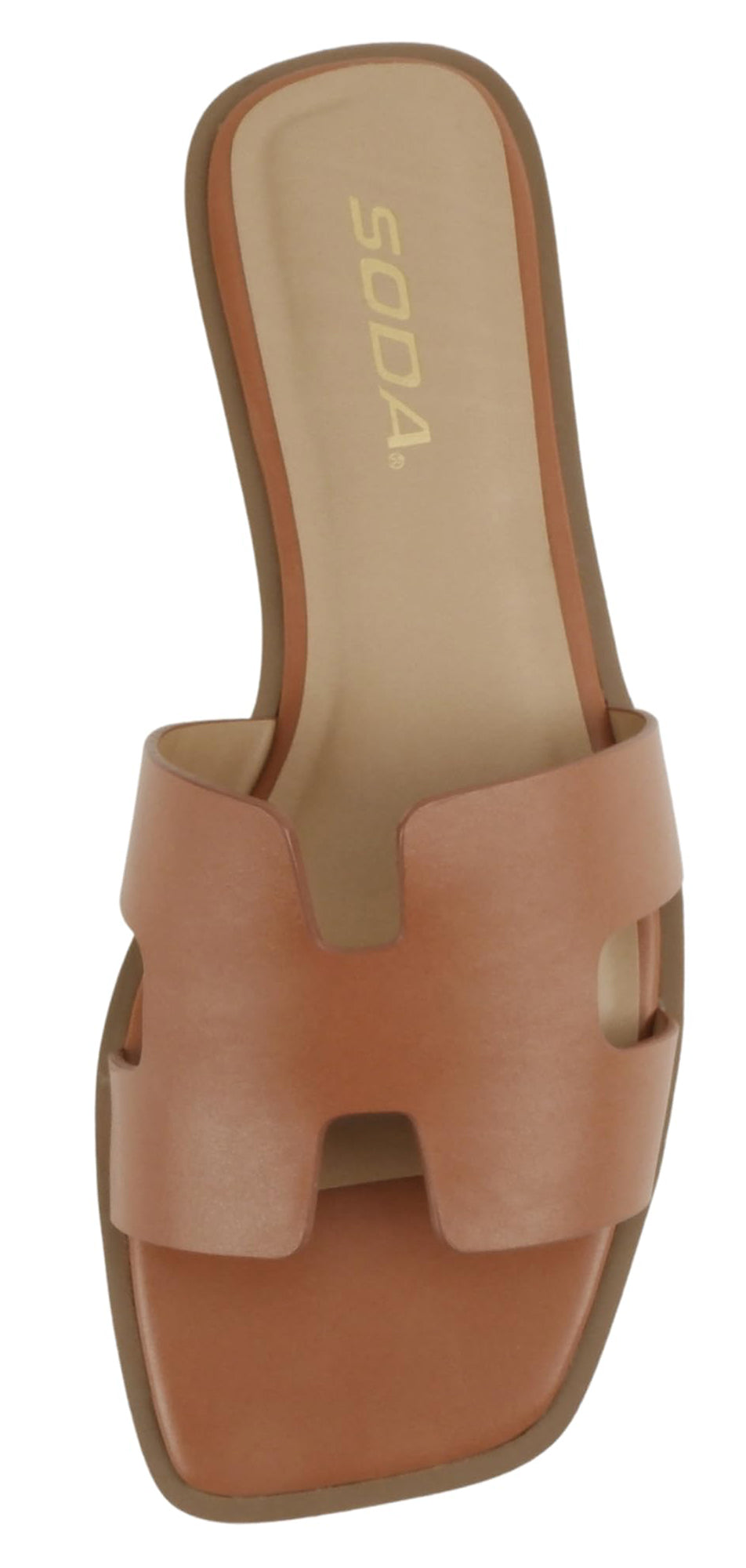 KNIT-S Slip-On Sandals in Cognac
