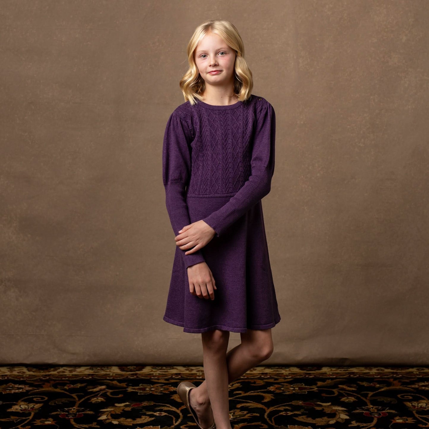 Cable Bodice Sweater Dress - Baby