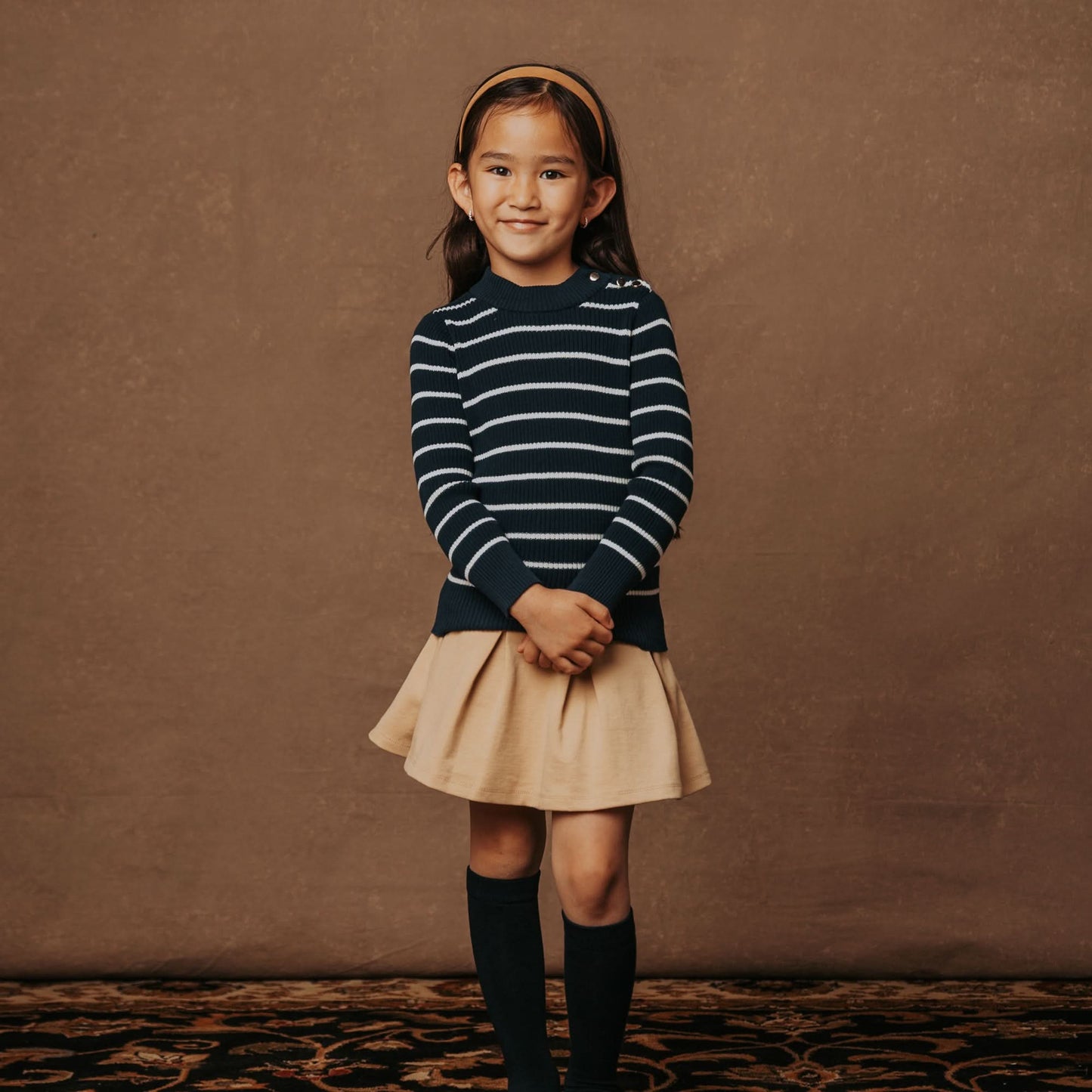 Point Waist Skirt Baby Kaki