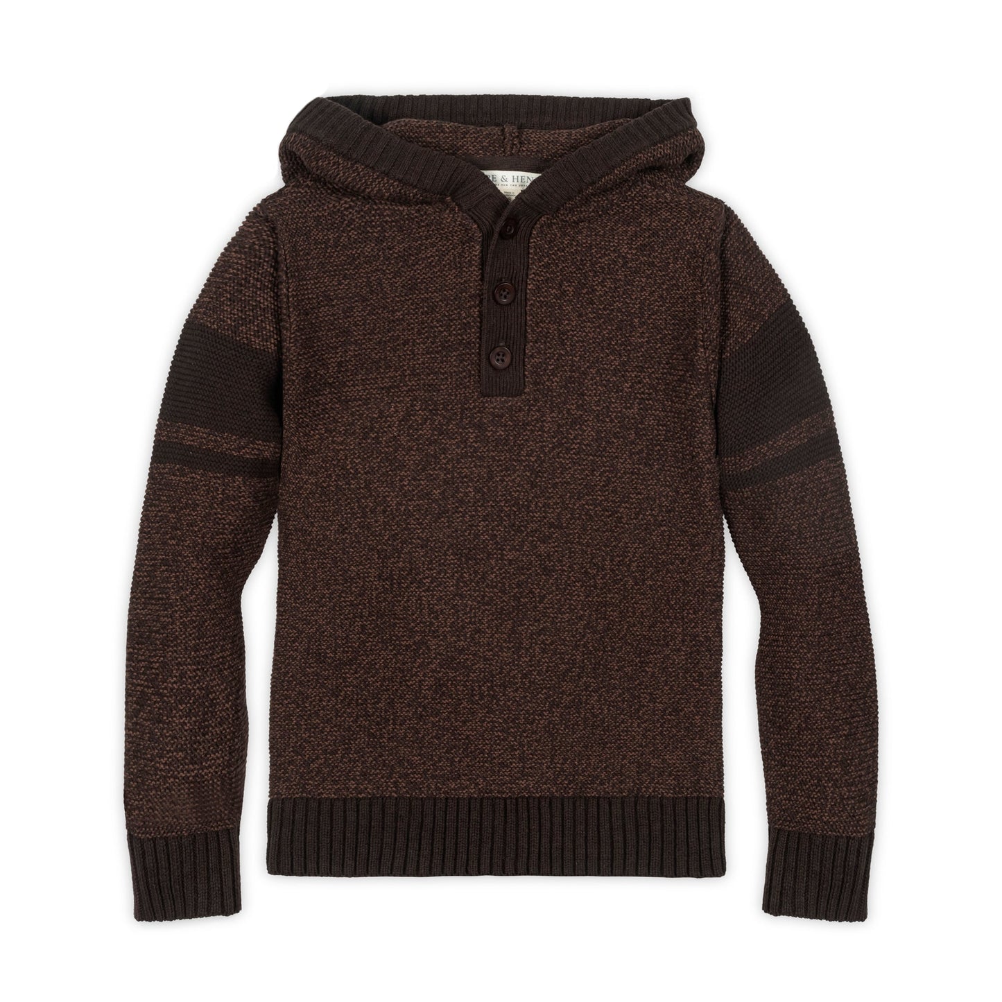 Organic Hooded Henley Sweater