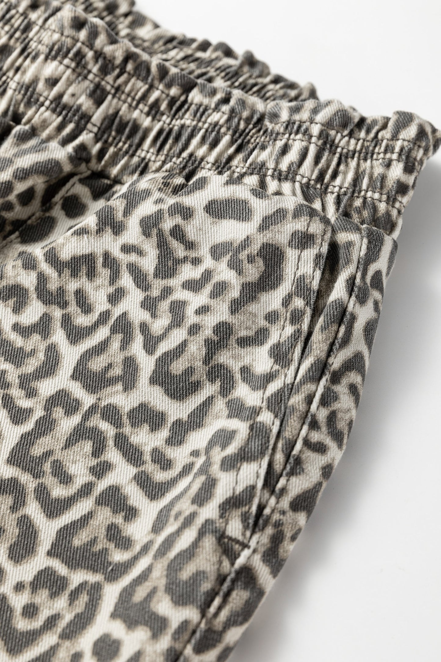Rivka Leopard Print Loose Pull-On Jeans