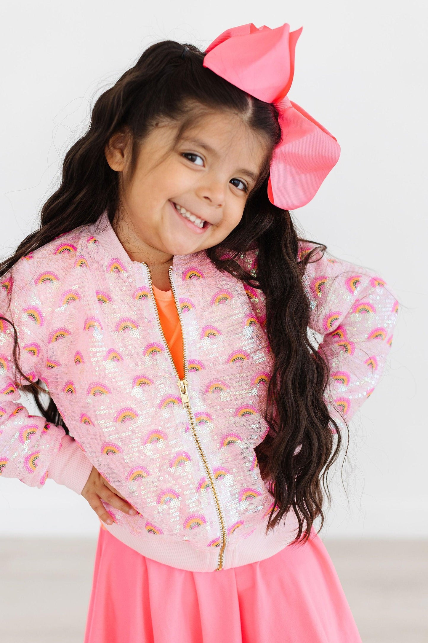 Pink Rainbow Sequence Jacket