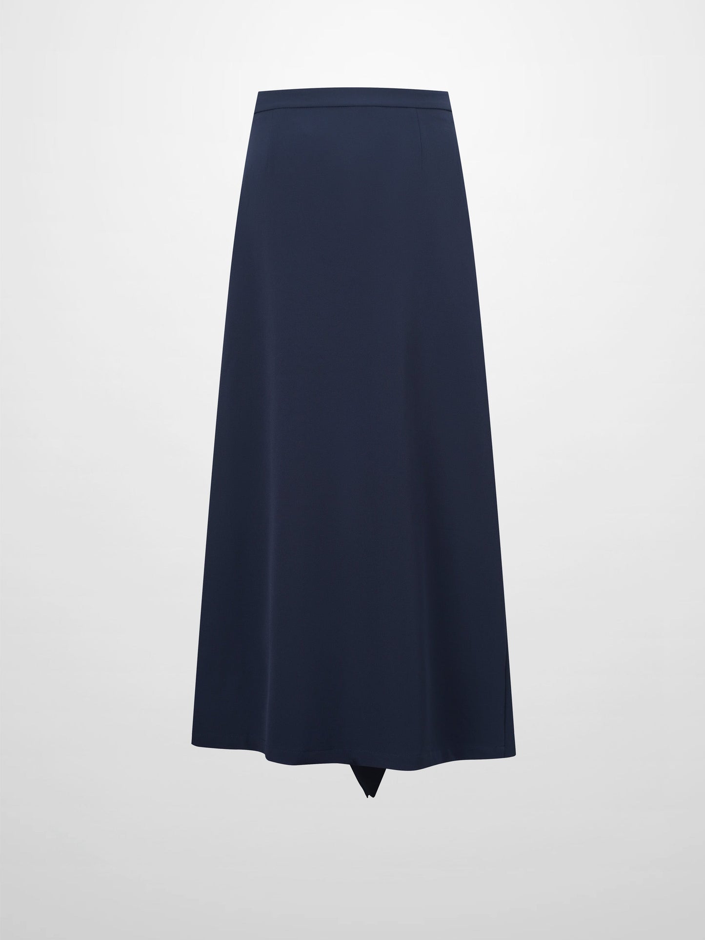 Side Ruffle Skirt-Navy-2