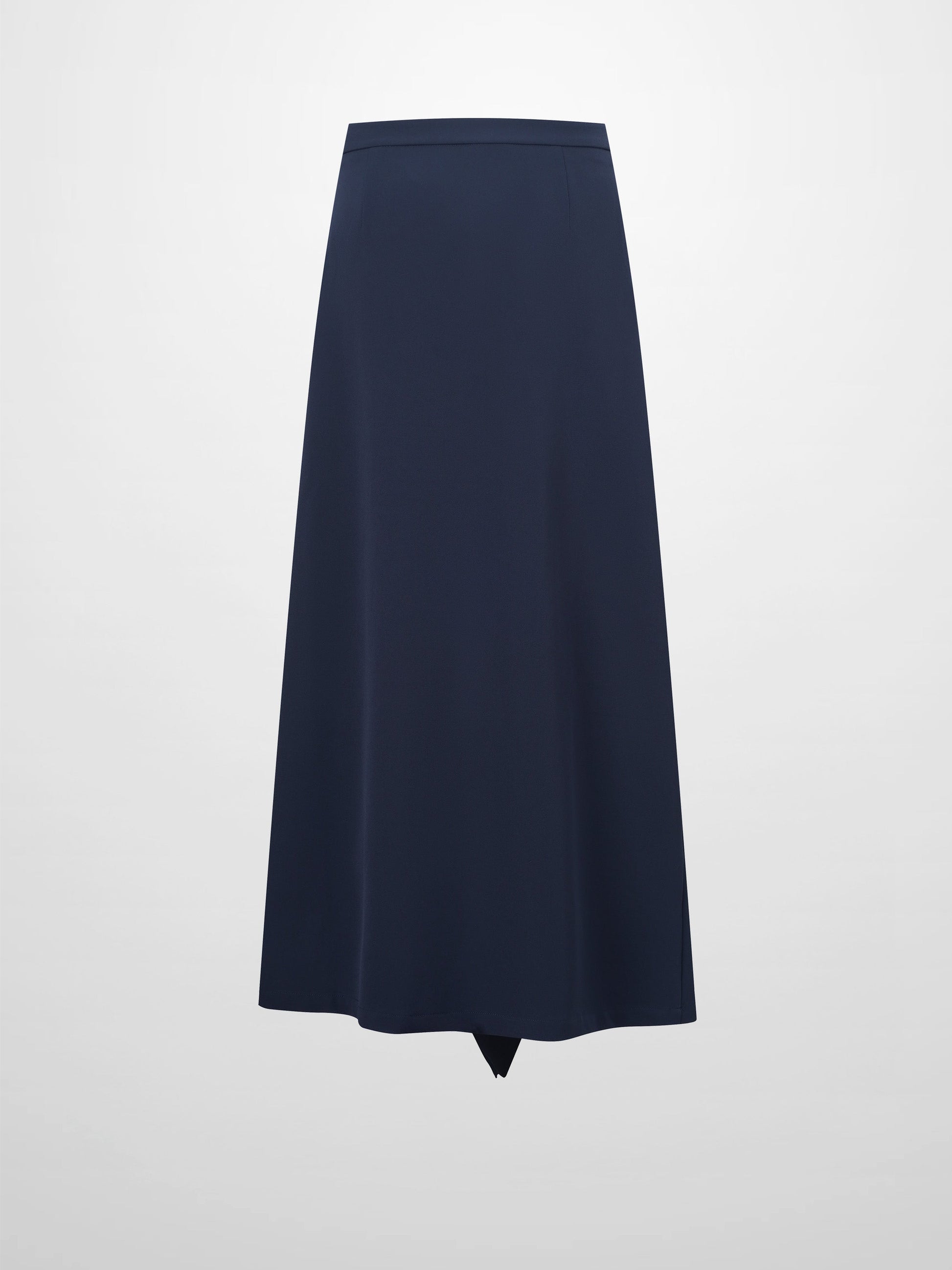 Side Ruffle Skirt-Navy-2