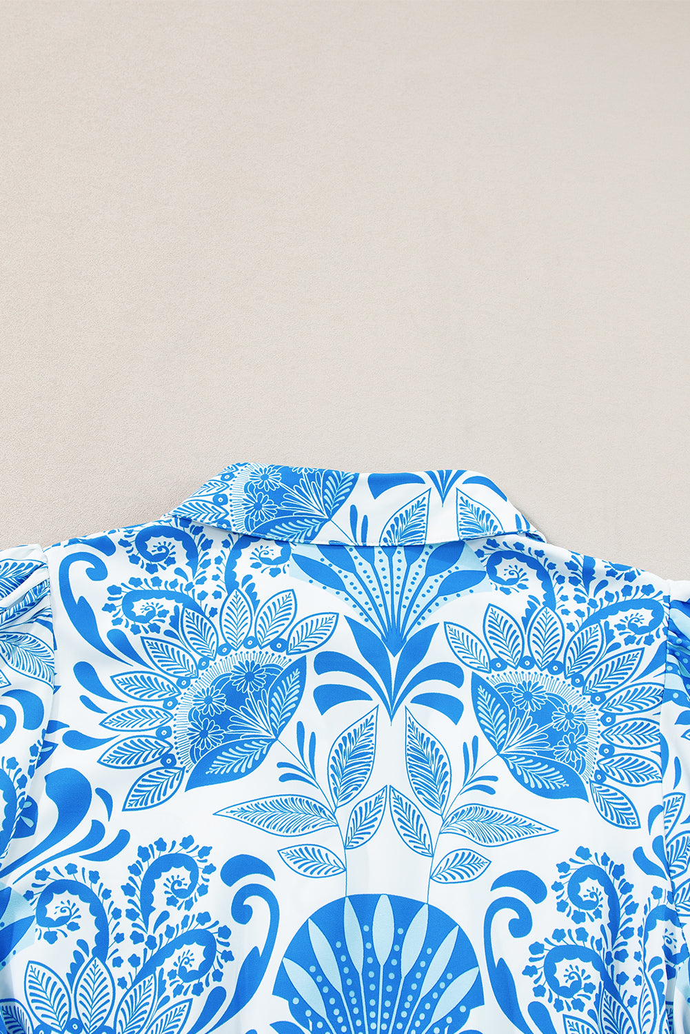 Sky Blue Boho Floral Tiered Mini Dress