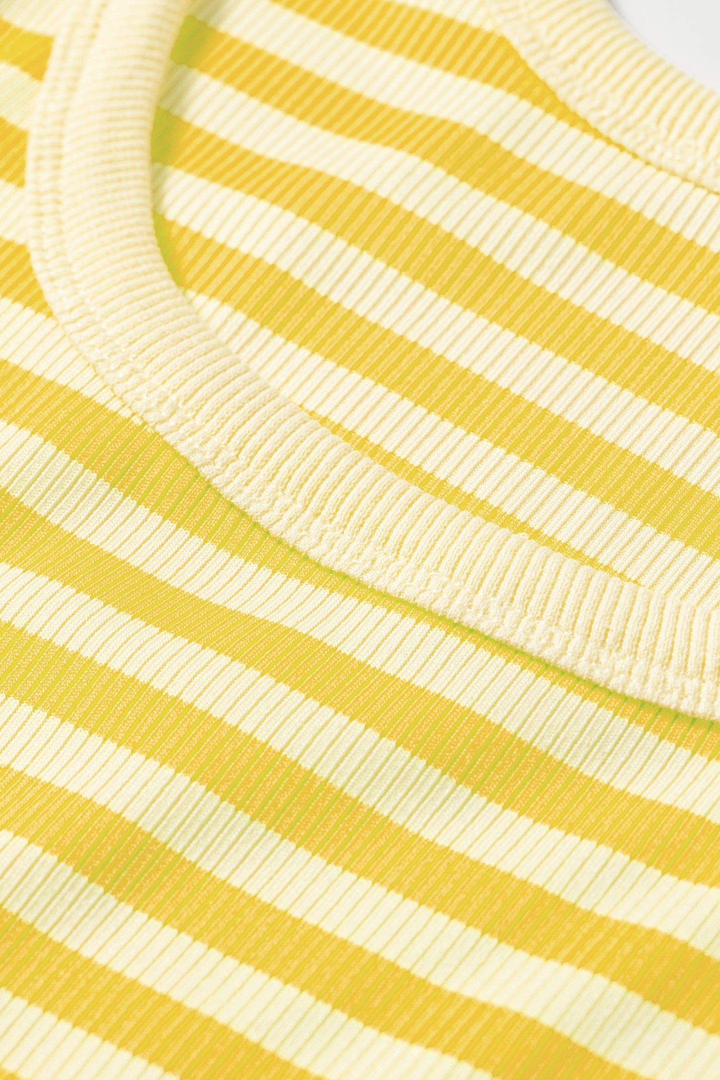 Stripe Ribbed Knit Sleeveless Tank Top