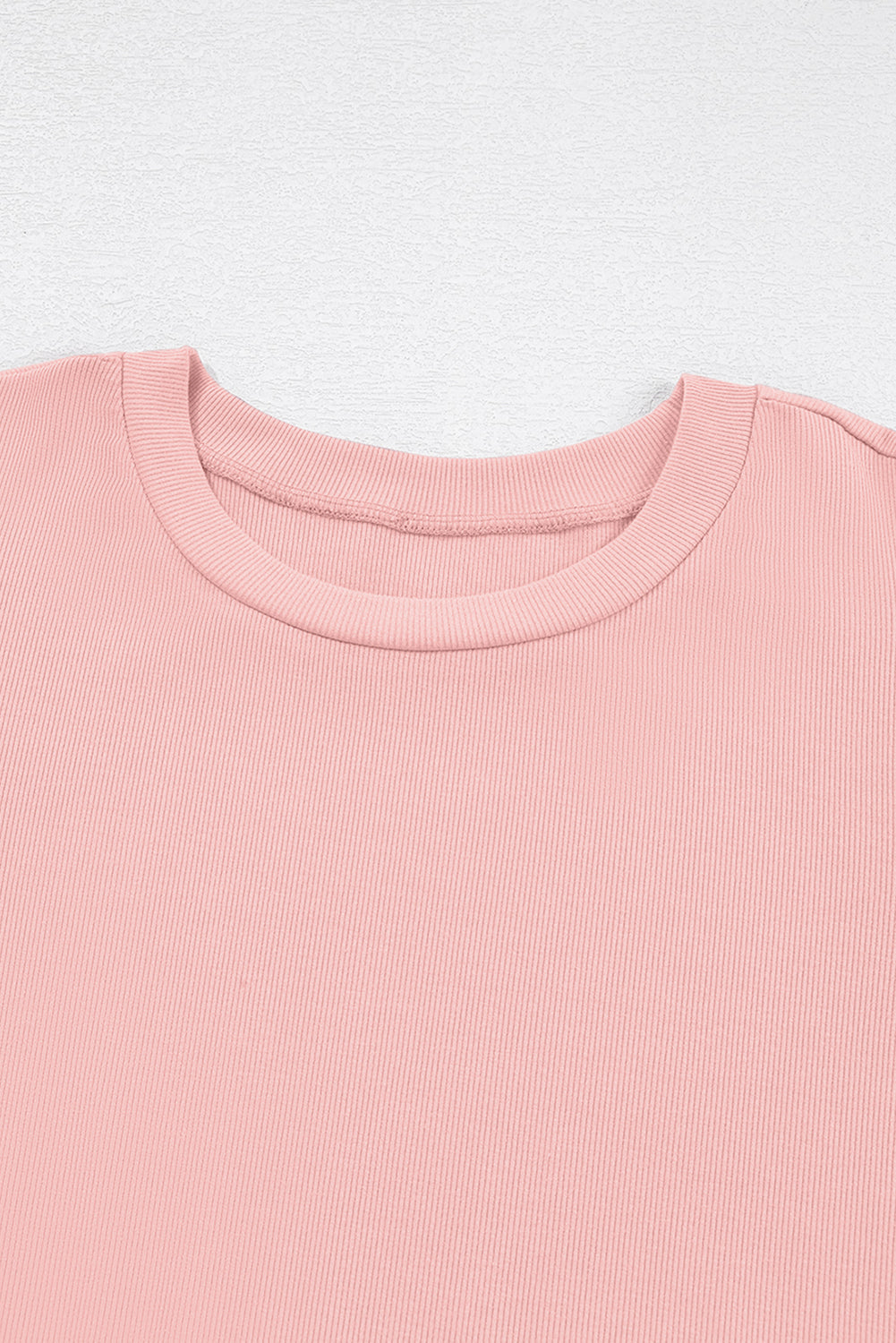 Pearl Beaded Puff Sleeve Ribbed Knit Top