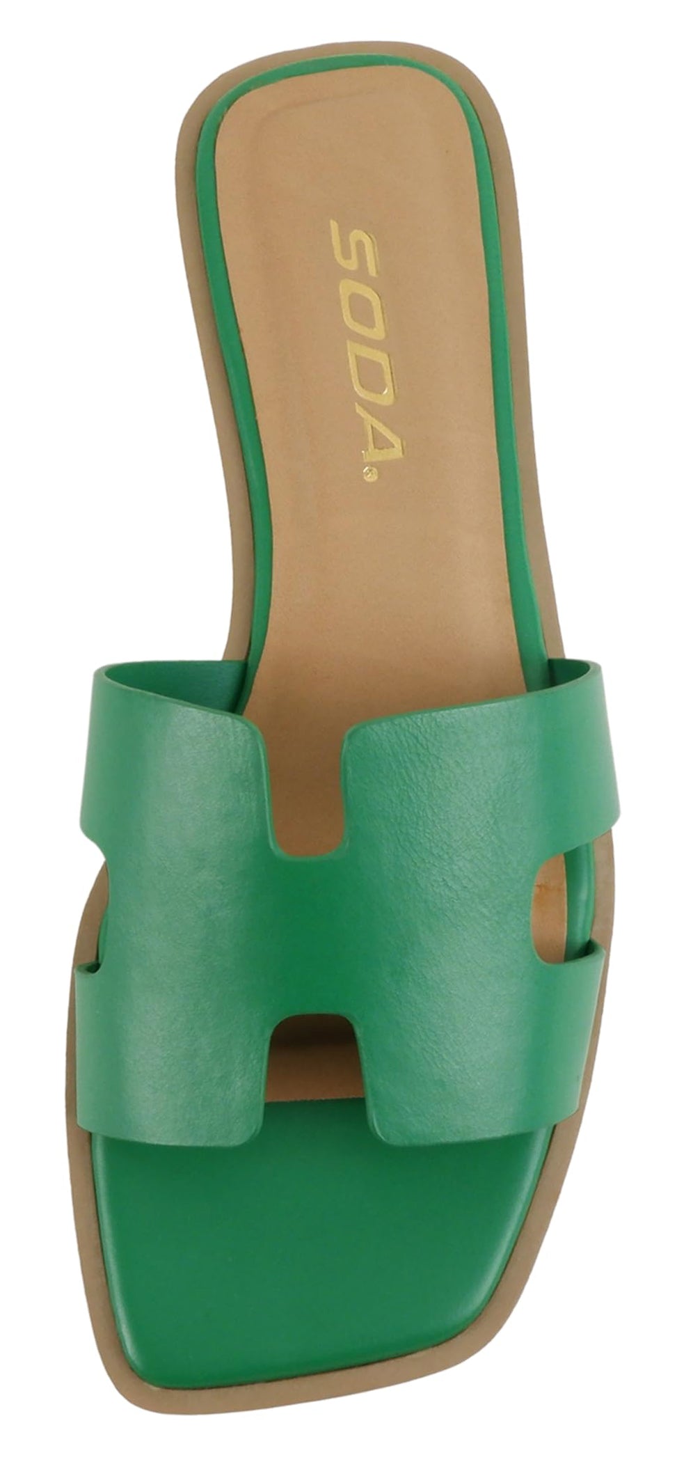 KNIT-S Slip-On Sandals in Green – Soda Shoes