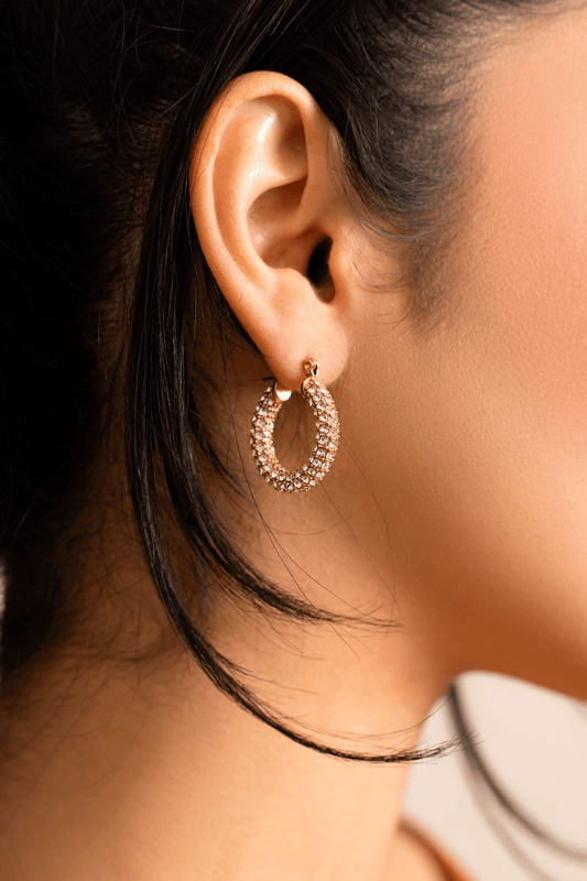 Elsa Pavé Hoop Earrings