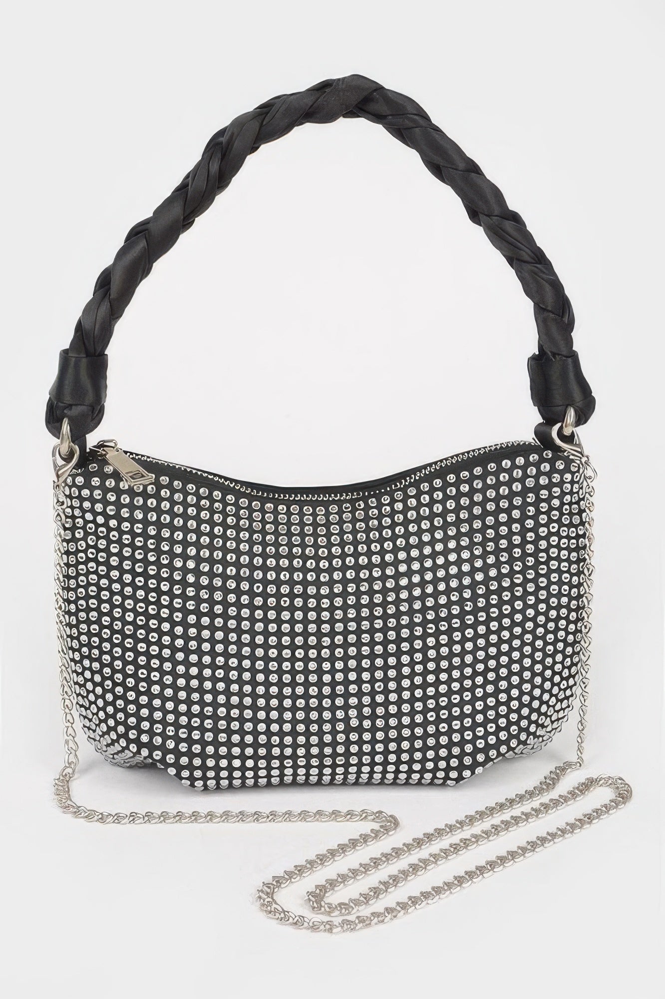 CHELSEA Hot Fix Stone Twisted Hobo Bag