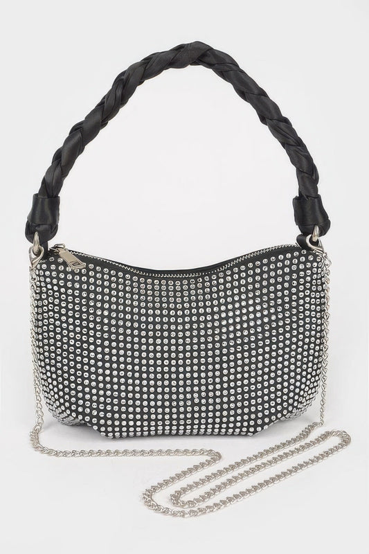 CHELSEA Hot Fix Stone Twisted Hobo Bag
