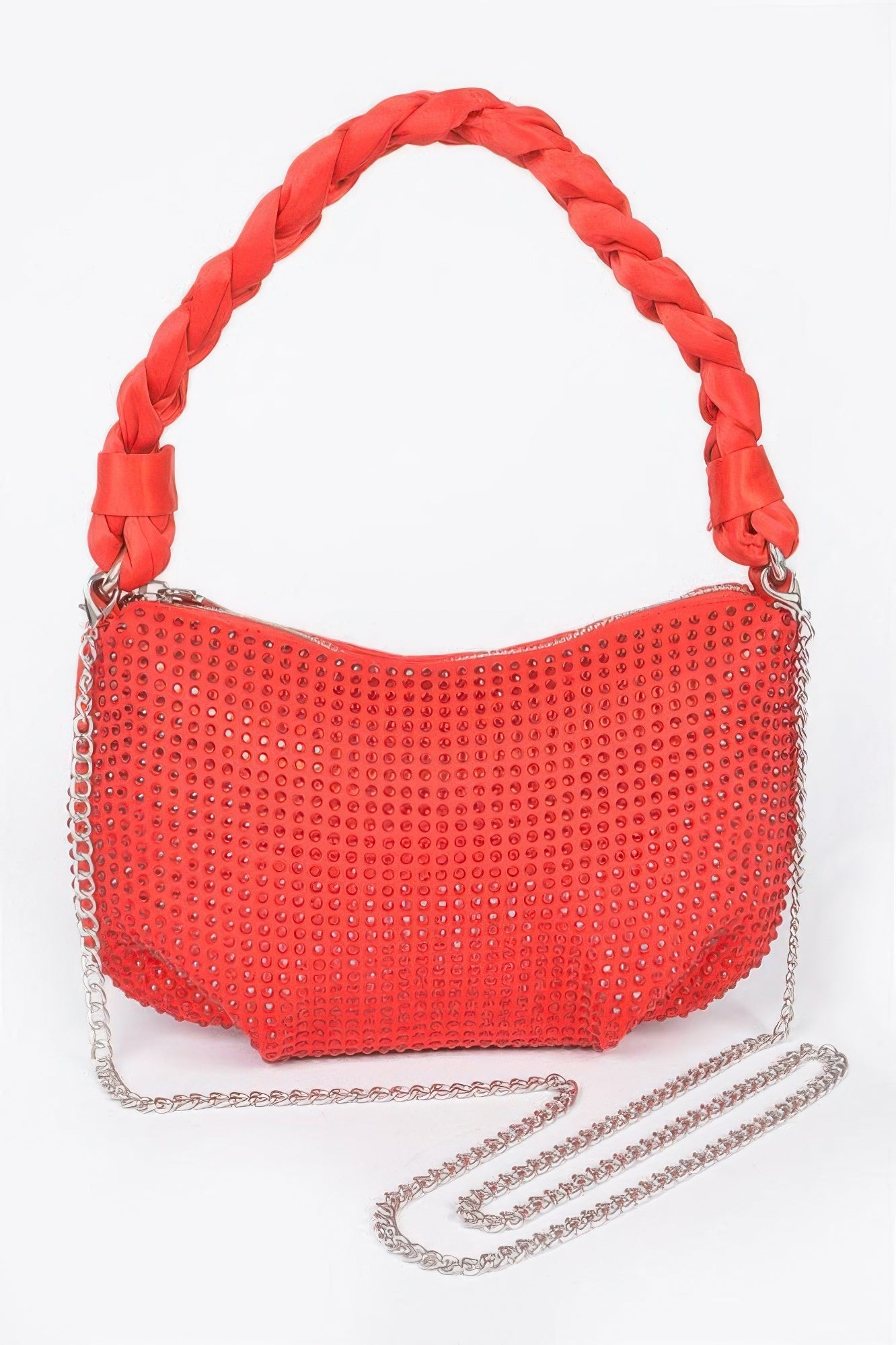 CHELSEA Hot Fix Stone Twisted Hobo Bag