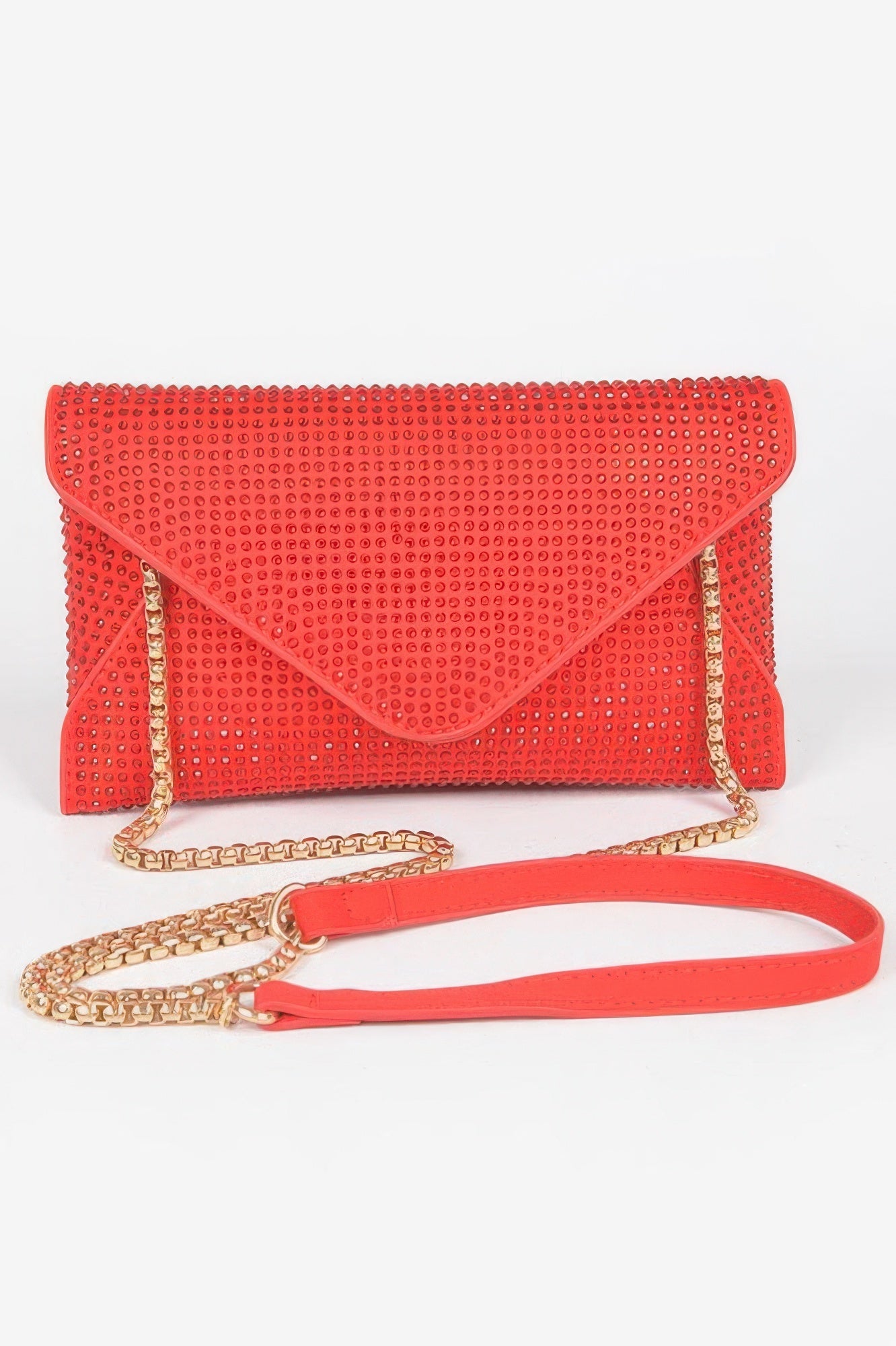 HUDSON Rhinestone Envelope Clutch