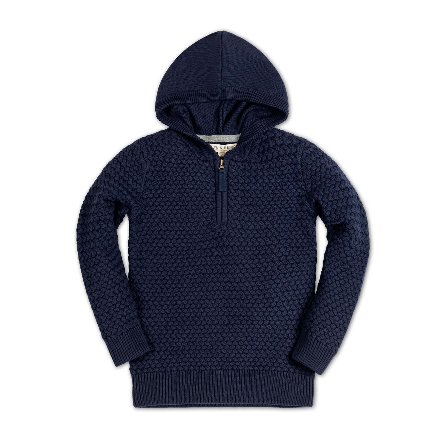 Hooded Half Zip Organic Sweater