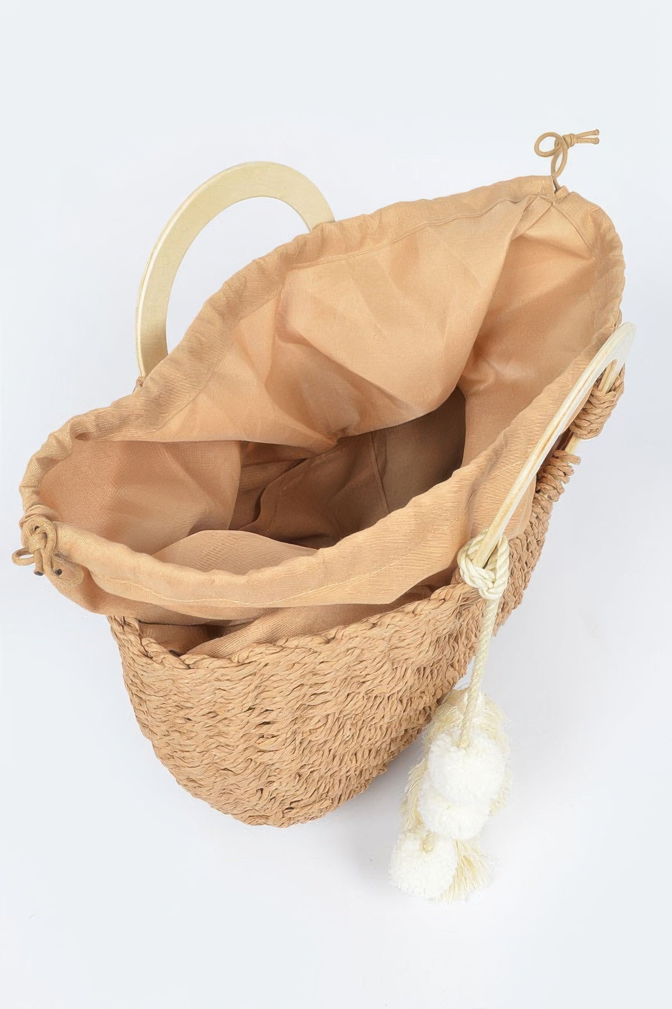 DUMBO Woven Tote with Wooden Handles