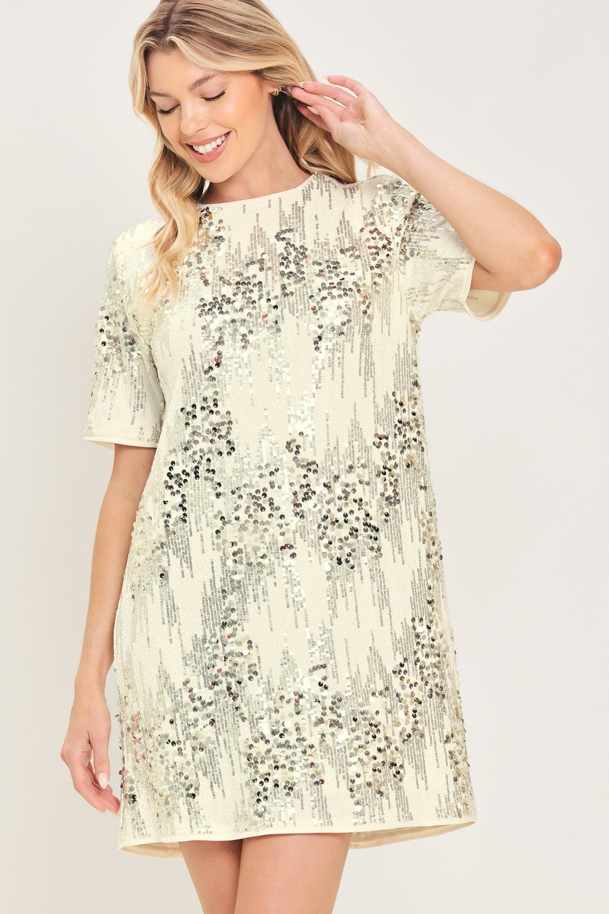 NOIR & IVORY STATEMENT MINI DRESS