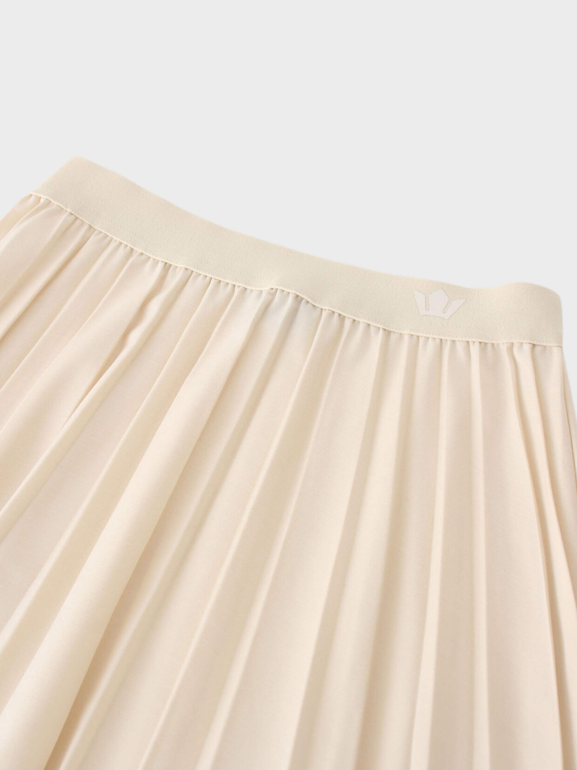 Pleated Skirt 37"-Ivory-3