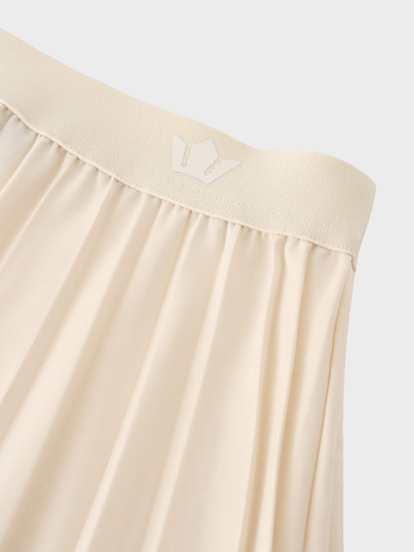 Pleated Skirt 37"-Ivory-4