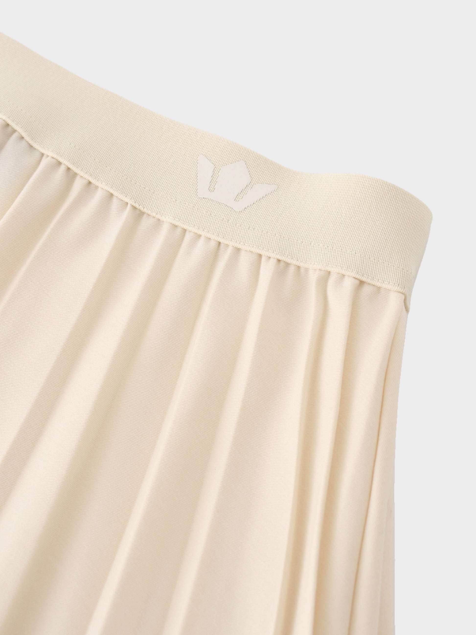 Pleated Skirt 37"-Ivory-4