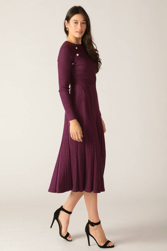 HIGH STANDARDS SWEATER MIDI DRESS: