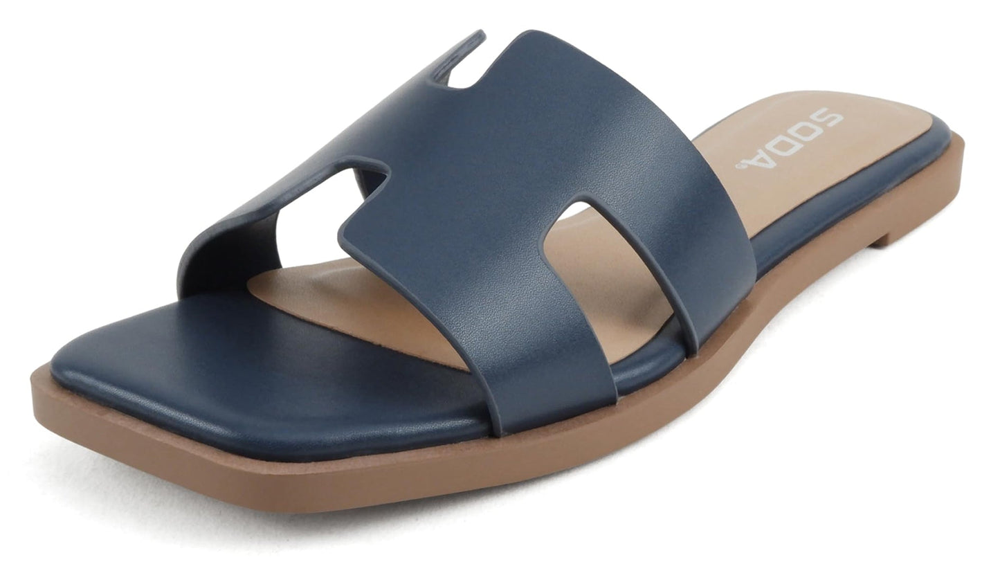 KNIT-S Slip-On Sandals in Navy