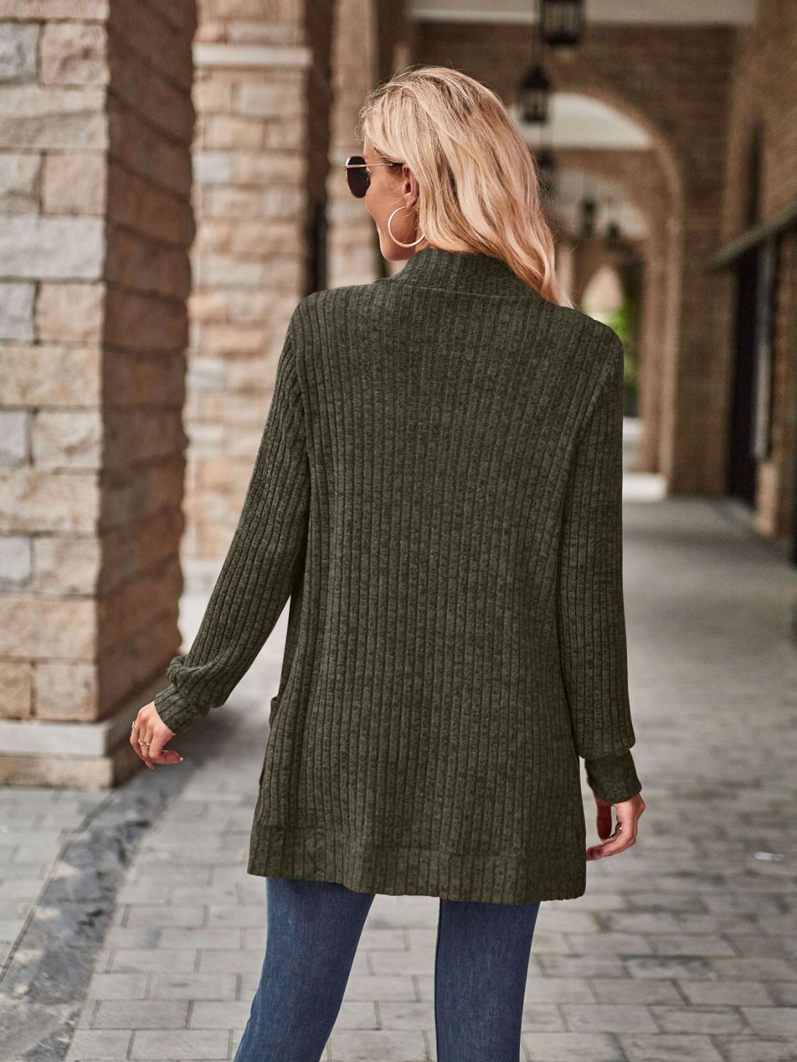 Open Front Cardigan with Pockets - Lightweight Everyday Layer