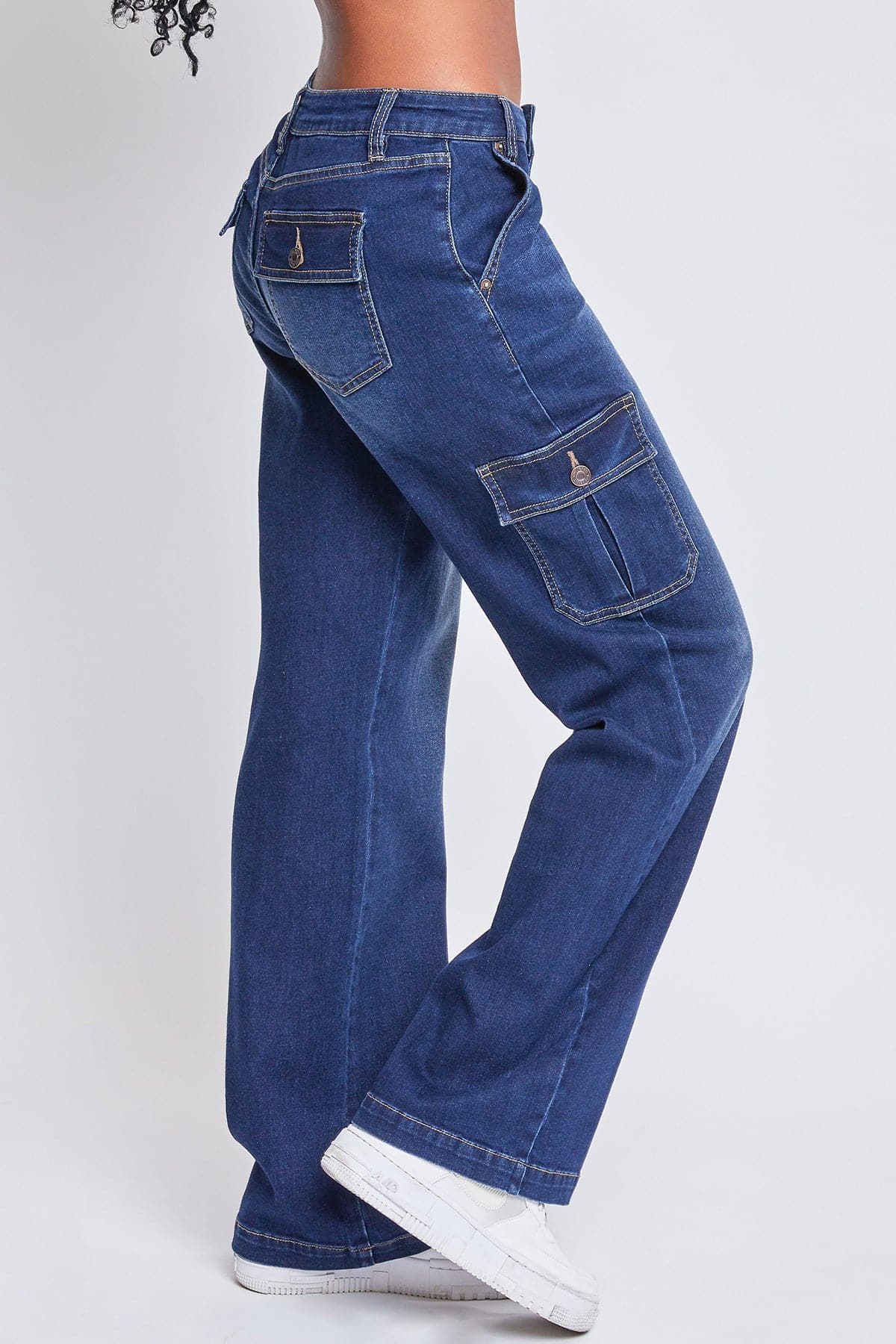 Women's Low-Rise Straight Leg Cargo Skater Jeans