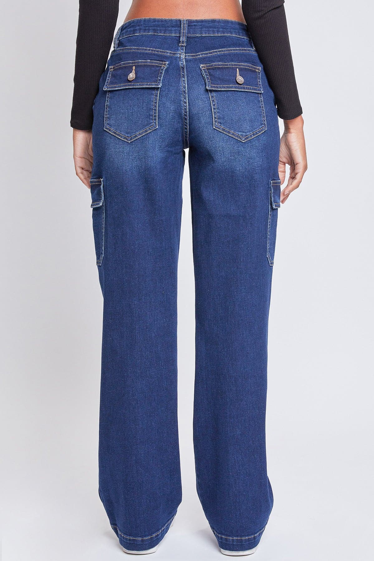 Women's Low-Rise Straight Leg Cargo Skater Jeans