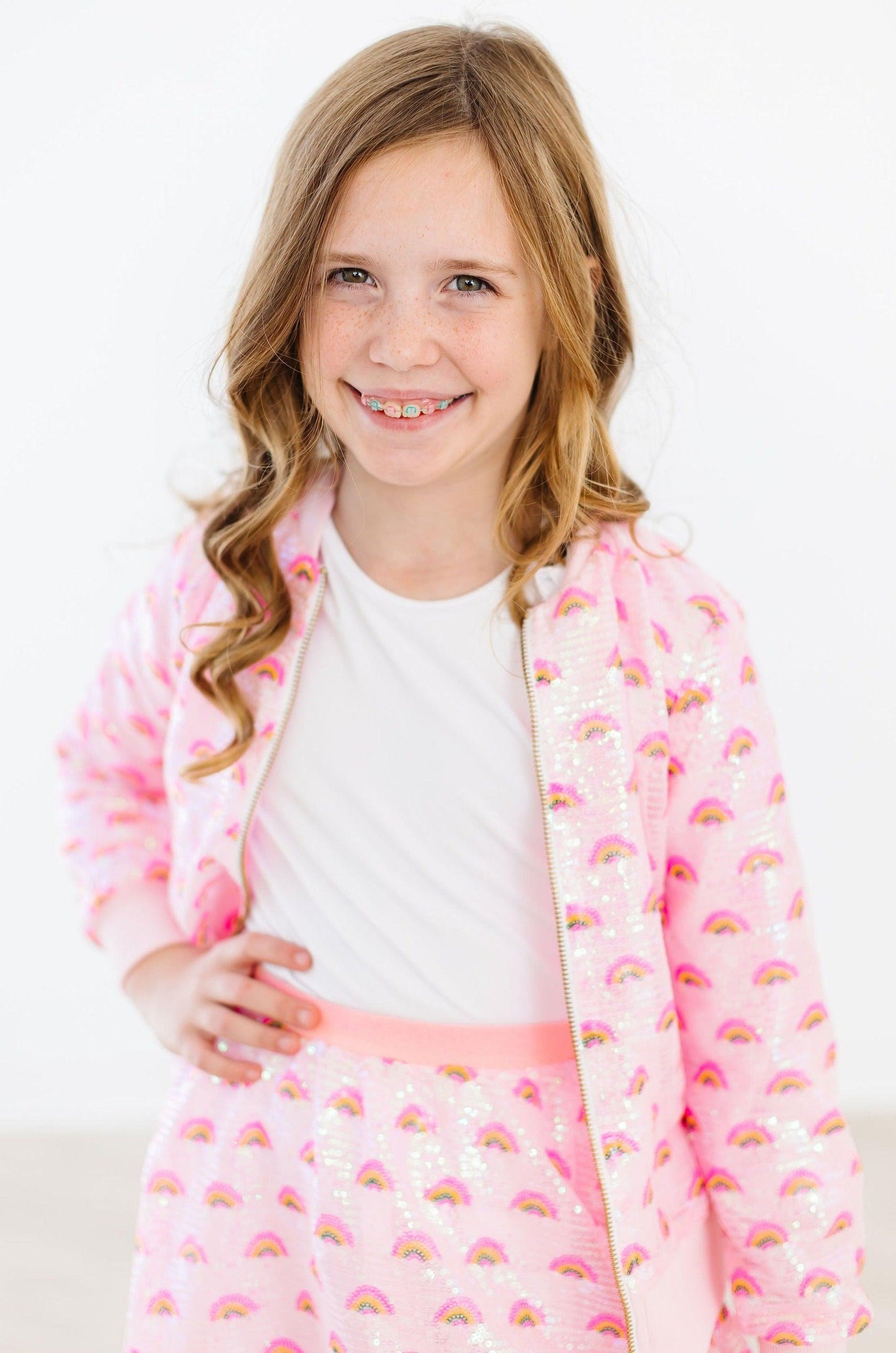Pink Rainbow Sequence Jacket