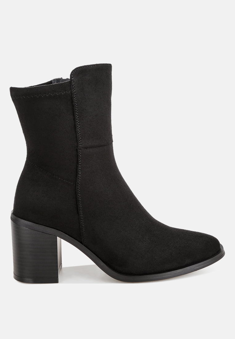 Lucania Chunky Block Heel Ankle Boots