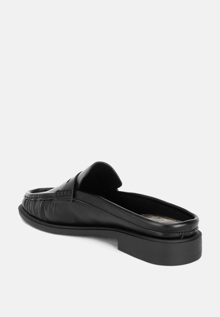 Dalmatia Stretch Fit Pleated Flat Mules