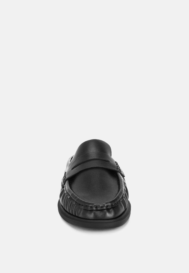 Dalmatia Stretch Fit Pleated Flat Mules