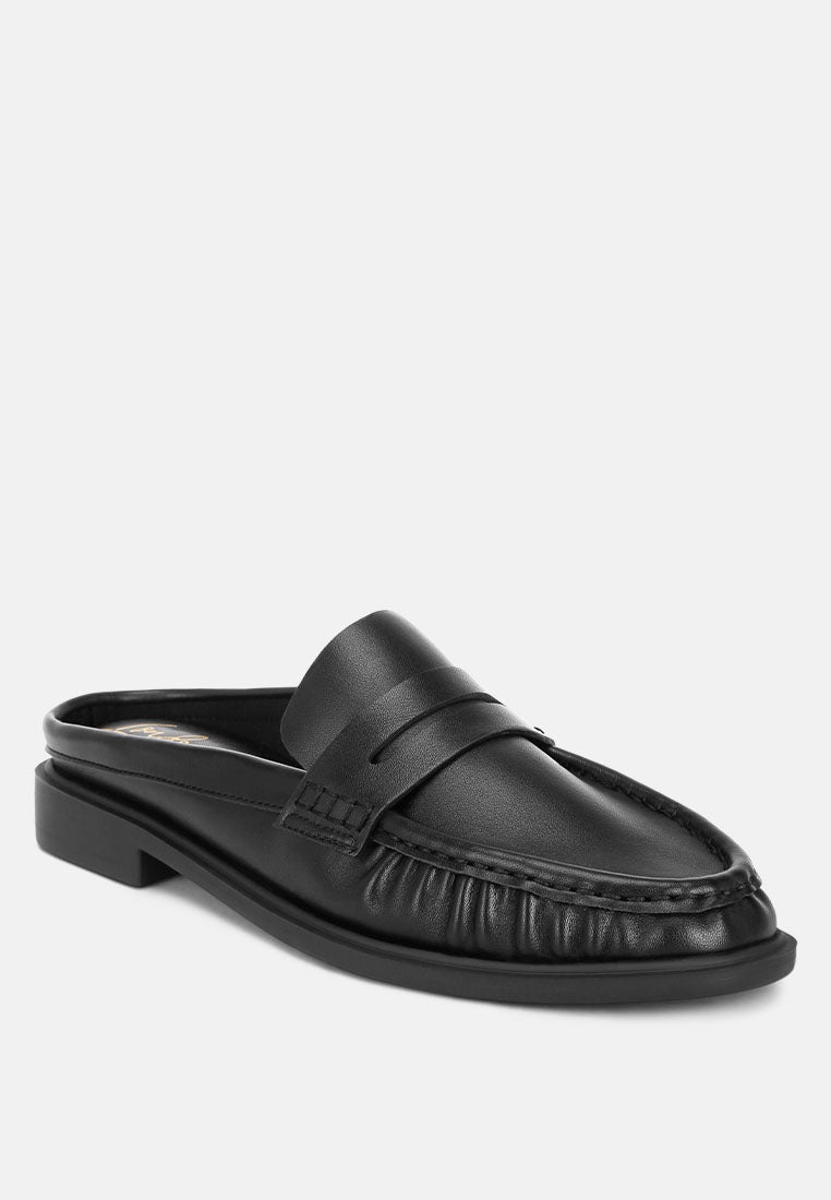 Dalmatia Stretch Fit Pleated Flat Mules