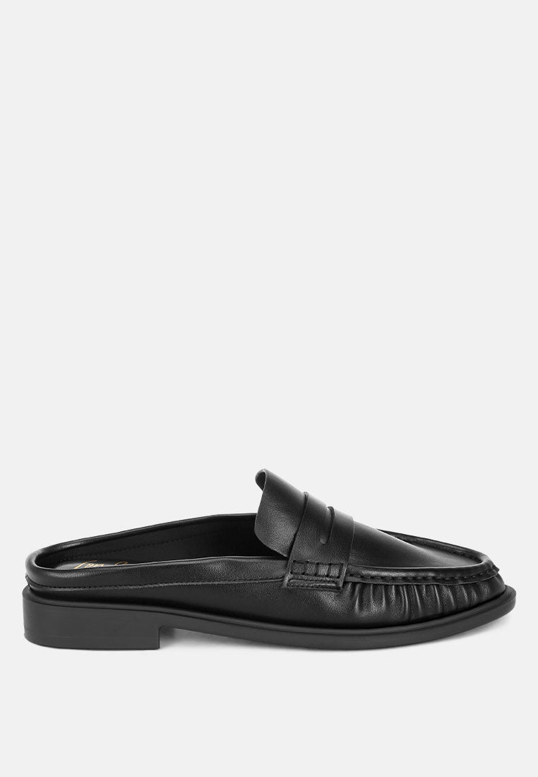 Dalmatia Stretch Fit Pleated Flat Mules