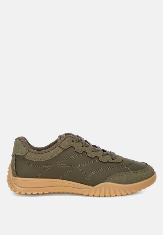 Stany Classic Anti-Skid Flatform Sneakers in Olive