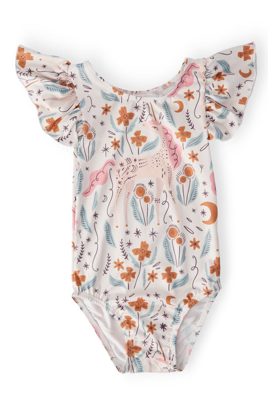 Unicorn Soiree Flutter Sleeve Leotard